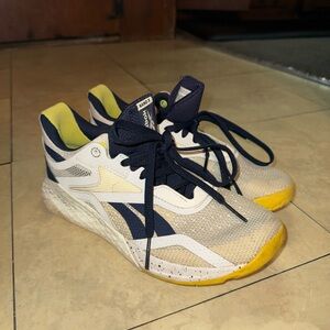 Reebok White and Navy Athletic Shoes